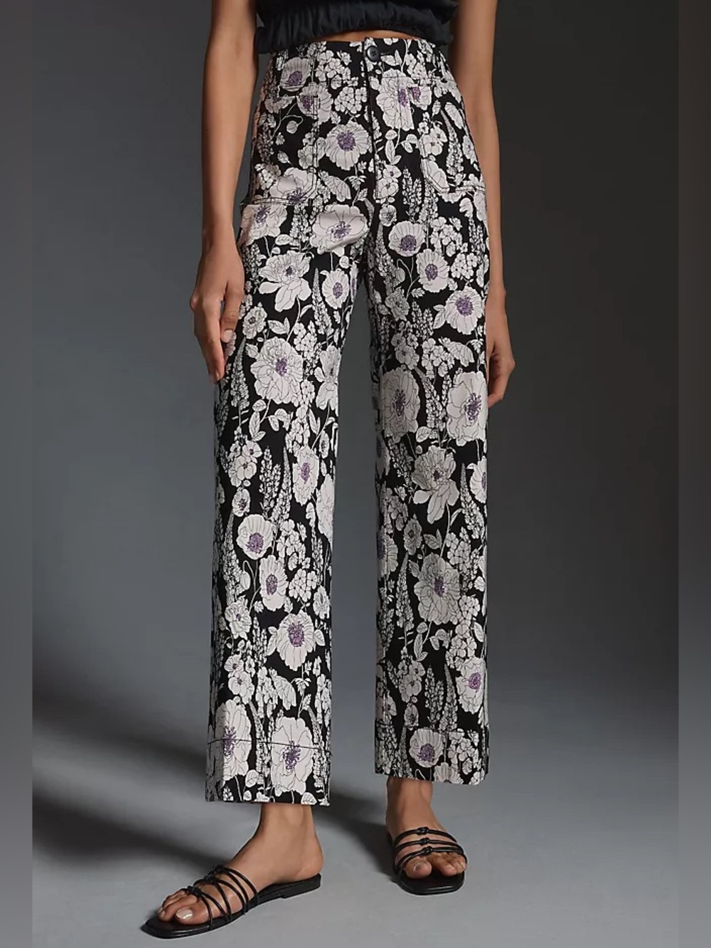 Anthropologie The Colette Cropped Wide-Leg Trousers by Maeve | Sz 31